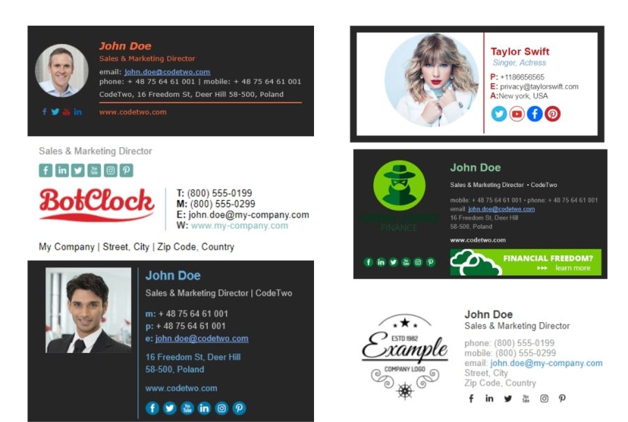 I will Design responsive HTML Email Signature
