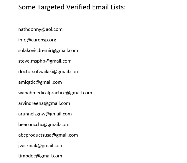 I'll Provide Targeted verified 5,000 Email List