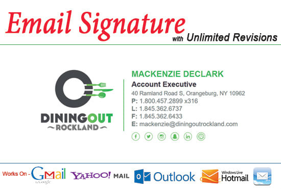 I will create clickable HTML email signature 2020
