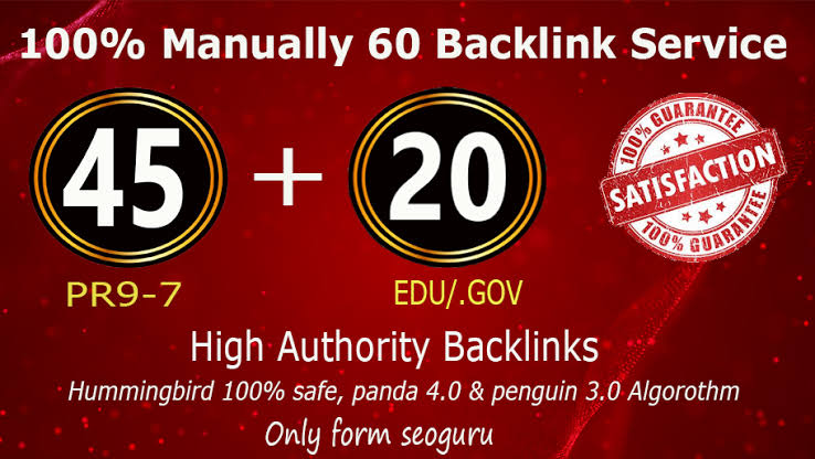 I will do creat website ranking with 60 pr9 high authority dofollow backlinks, link building