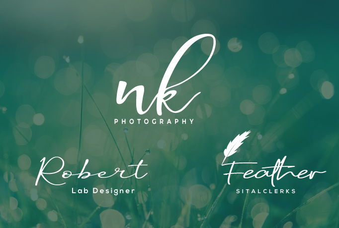 Professional elegant Signature logo, handwritten fonts or text logo