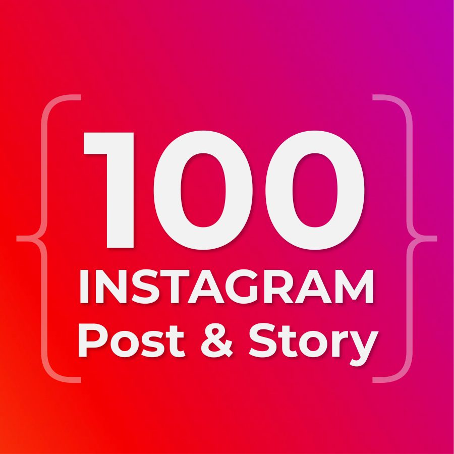 create 100 social media post design 