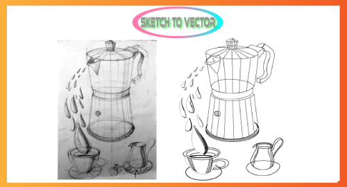 I will convert any sketch or any idea into a vector