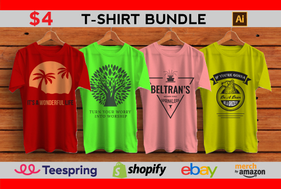 I will design custom, trendy t shirt 