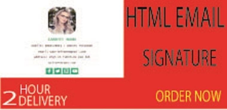 I will create clickable HTML Signature for your email