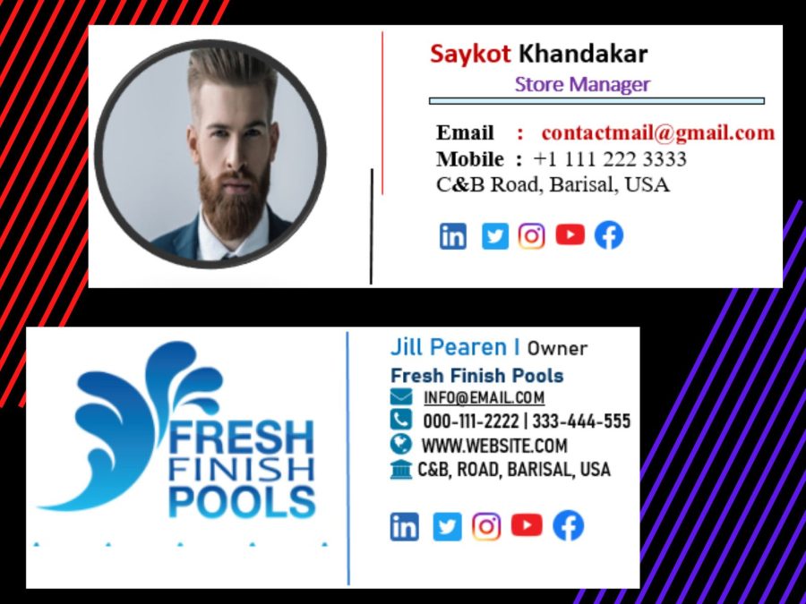 I will design a professional clickable HTML email signature