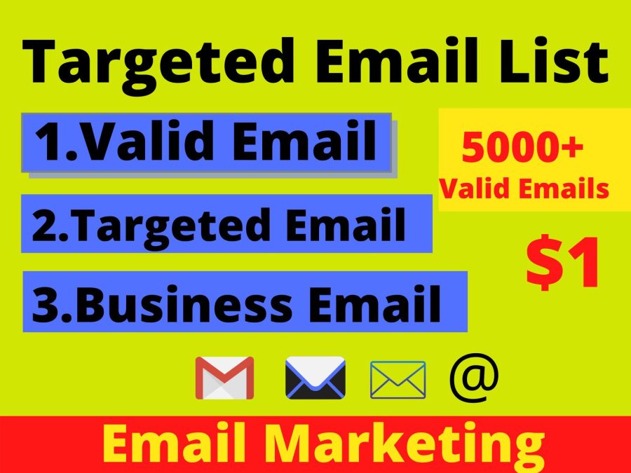 I will Provide You 5000 Valid and Targeted Email List for Marketing 