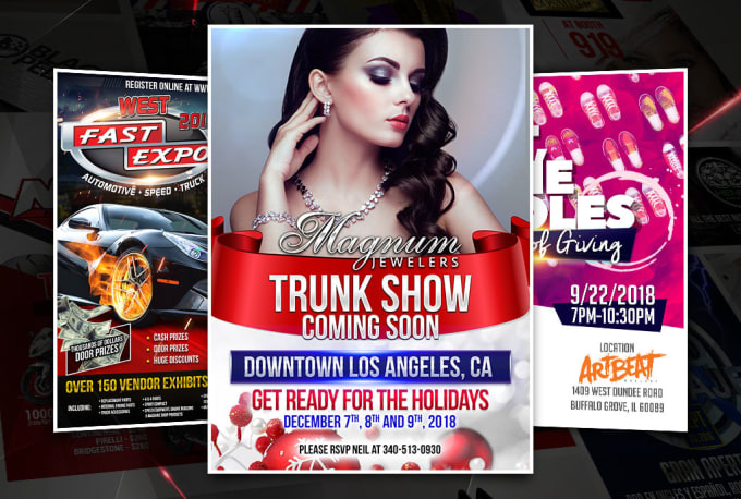 I will do a flyer, postcard, bifold, trifold, brochure design