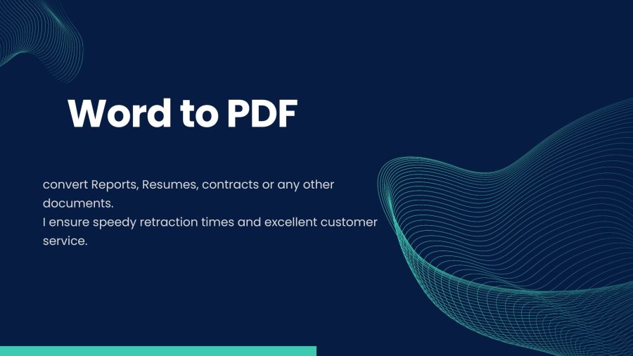 I will convert your document from word file to PDF file