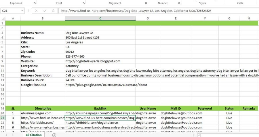 I will create 40 high quality map citations for google local page and website