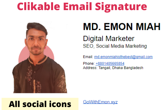 I will design a clickable Email Signature