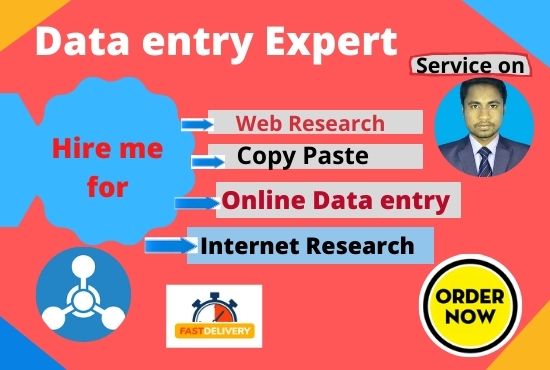 I will do Data entry service for you perfectly and honestly