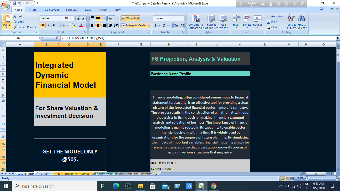 I will provide you an outstanding 1st year startup business budgeting model & calculator template