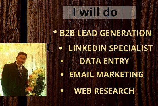 I will do B2B lead generation,Email Marketing & Web Research