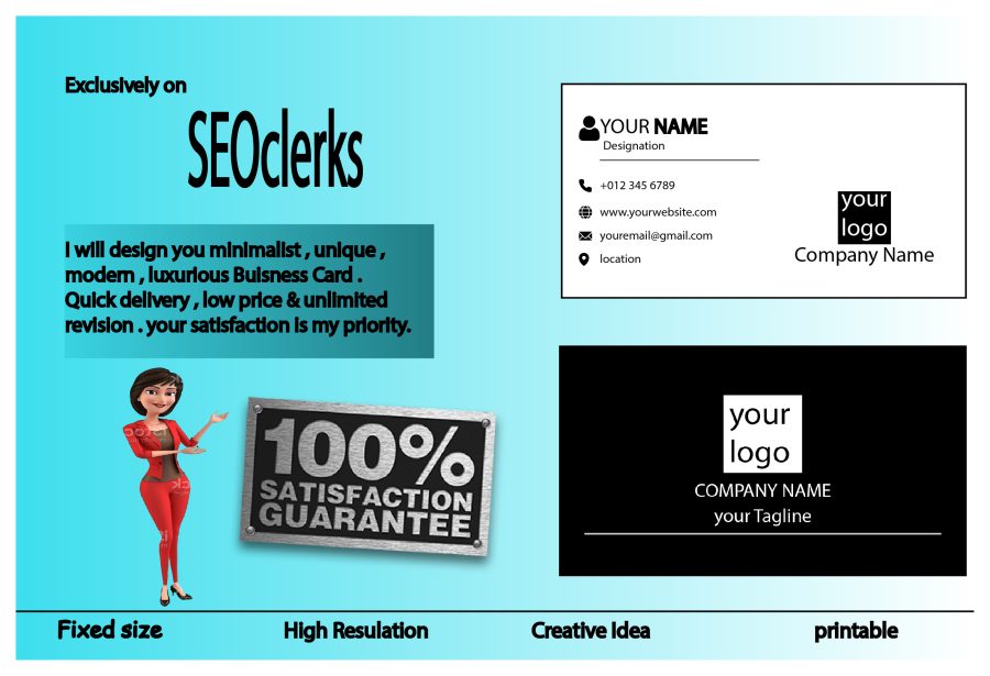 Make Minimalist,Unique,Modern,Luxurious Buisness card for you