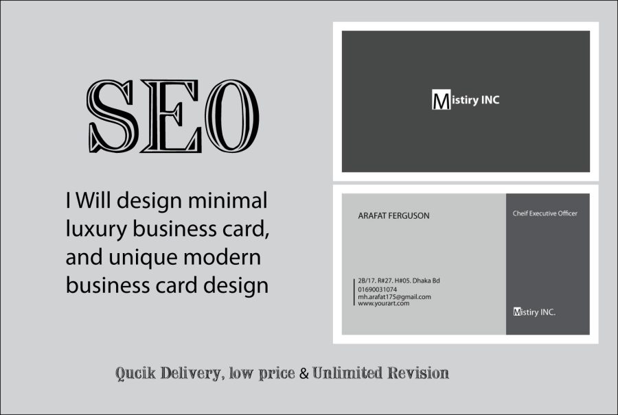 I will make stylish, unique and professional business card for you