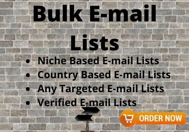 I will provide 1000 Niche Targeted Bulk Email Lists