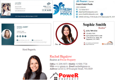 I will create professional clickable HTML gmail and outlook signature