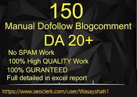 I will create 150 Manual Dofollow Blogtcomment