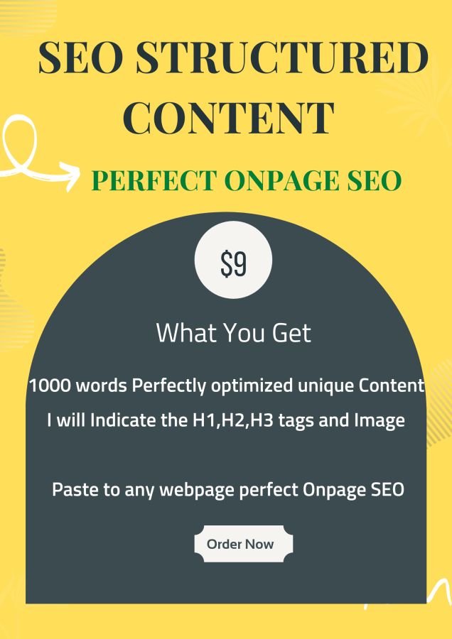 1000 words Content with Onpage SEO Benefits Best For Fast Ranking 