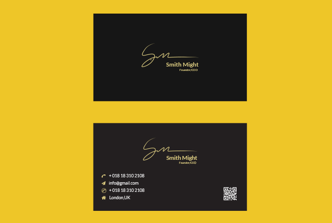 I will design minimal business cards