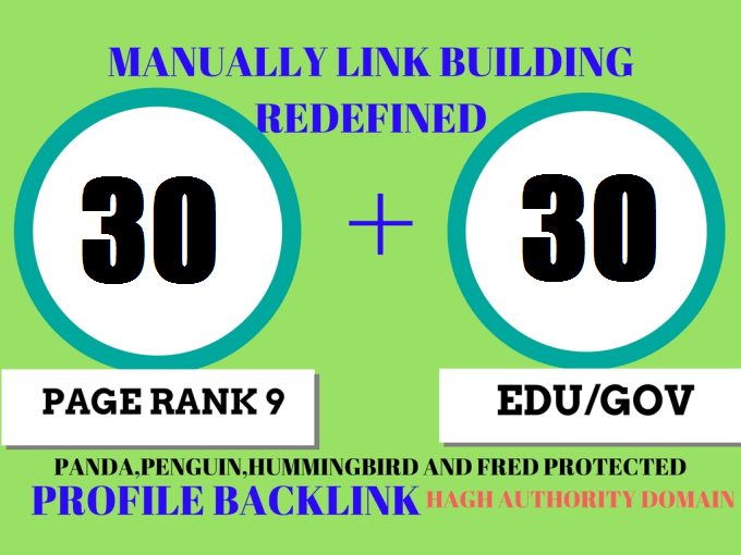 I will provide 30 EDU and 30 GOV High-Quality backlinks 