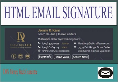 I will create HTML email signature within 2hrs