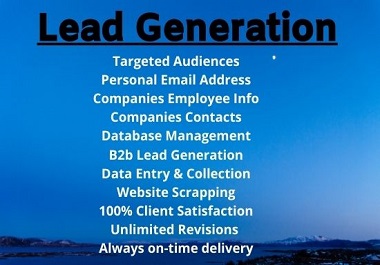 I will do b2b lead generation and targeted email list