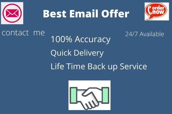 I will Provide 100% Verified Email List