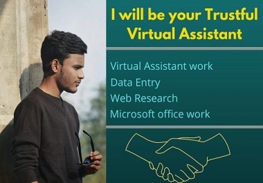 I will be your Virtual Assistant for your professional and personal work