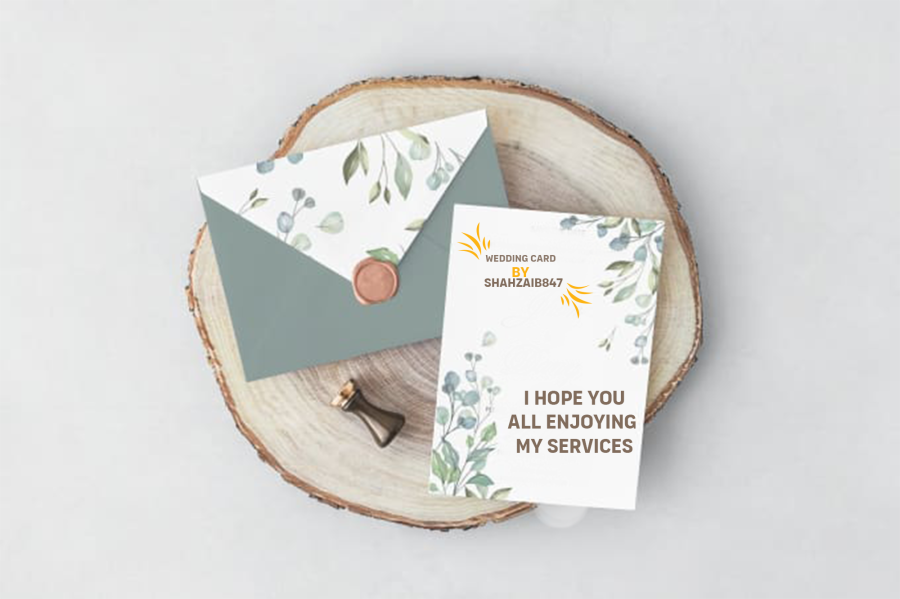 I will design a wedding or invitation card for any event