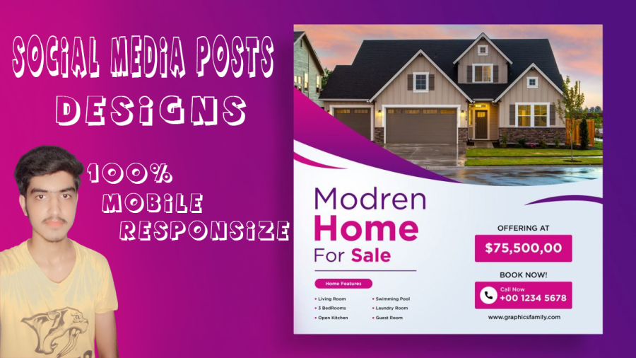 I will design outstanding and stylish social media post designs