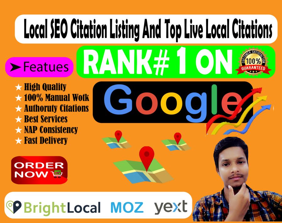 I will do local SEO citation I'll do it right now for google rank with yext, moz.