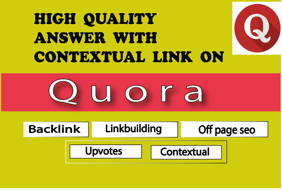 30 unique Quora answer with backlink