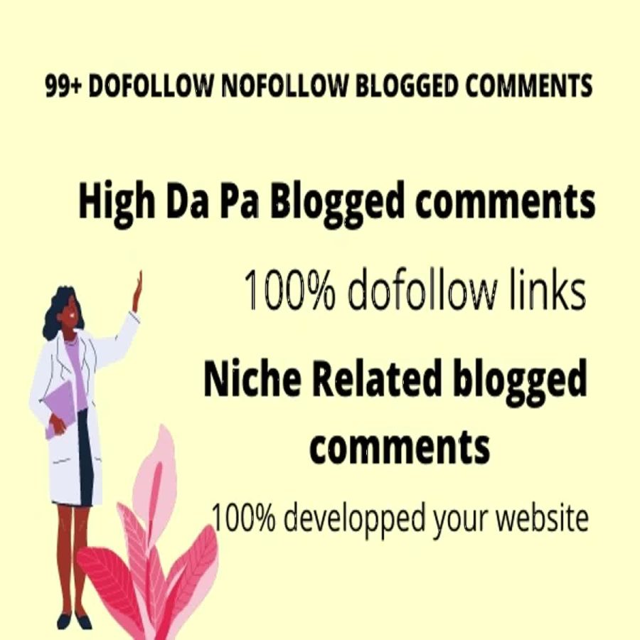 I will provided blogged comments backlinks Manually posted 15