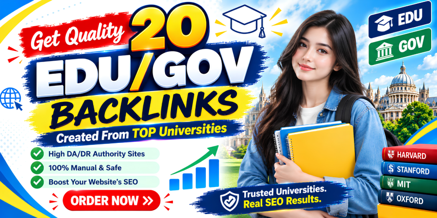 Get Quality 20 EDU/GOV Backlinks Created From TOP Universities