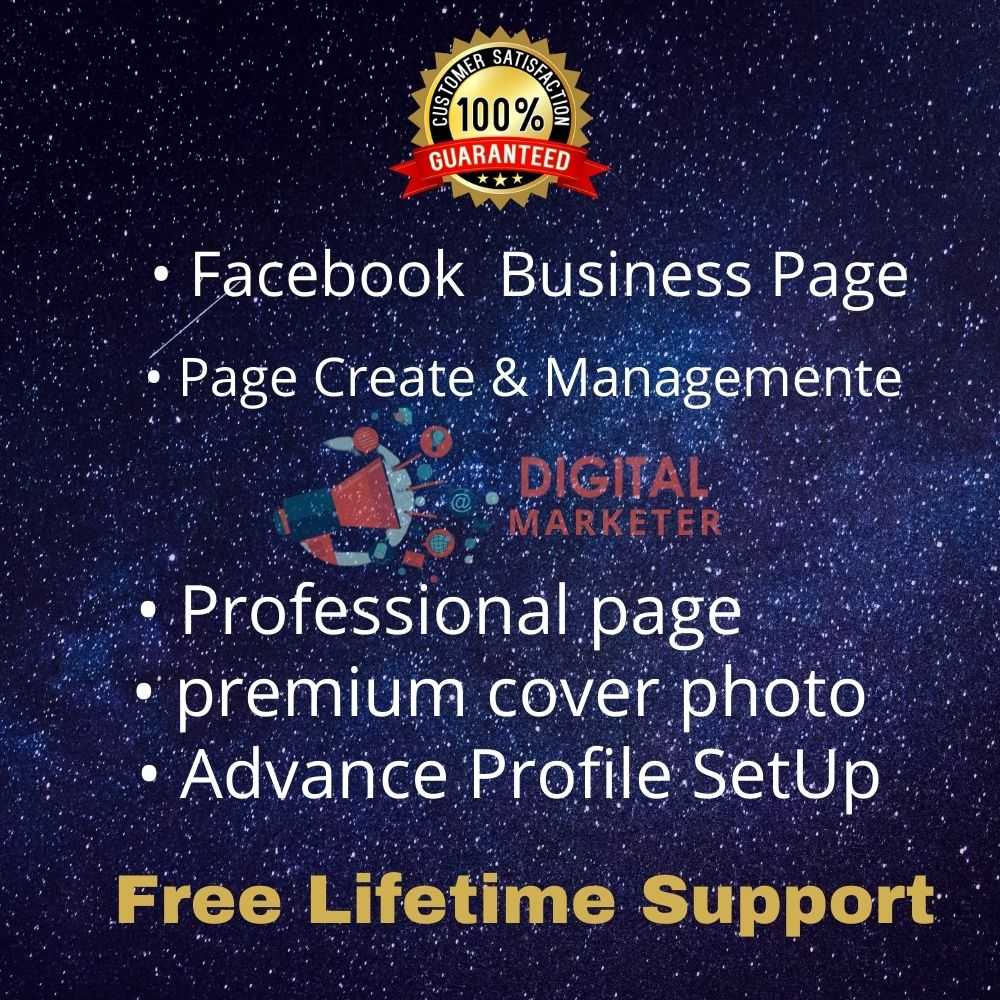 I will create and manage a professional facebook business page.