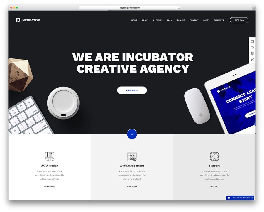 create modern landing page design