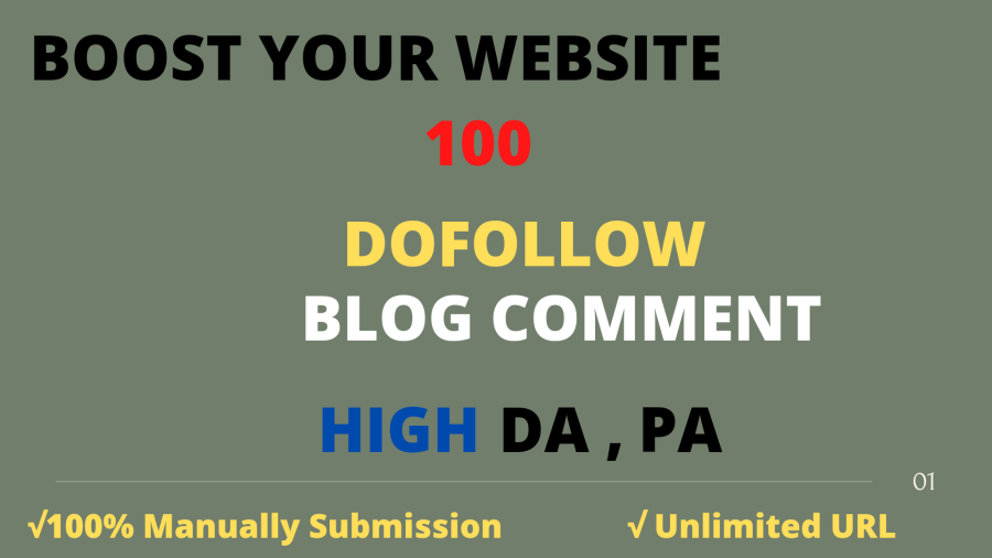 I will provide 100 niche relevant blog comment backlink service