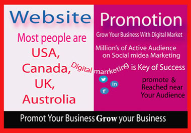 promote your website/business on active social media;