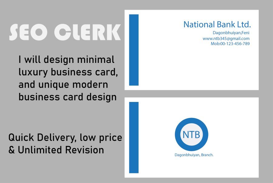 I will design minimal, and unique modern business card design.