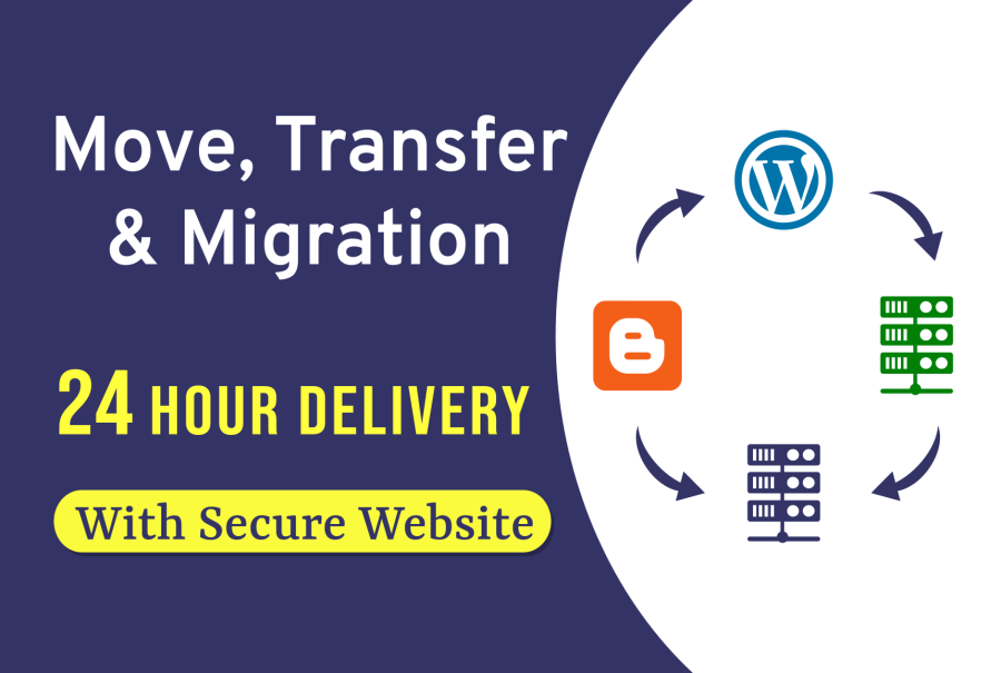 I will transfer blogger to wordpress, host to host, host to vps with secure