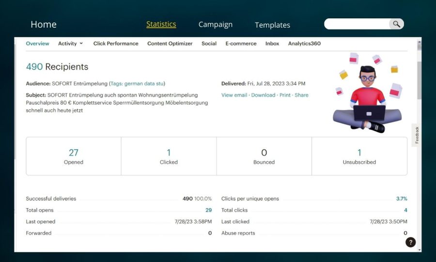 I will send bulk emails and email marketing service