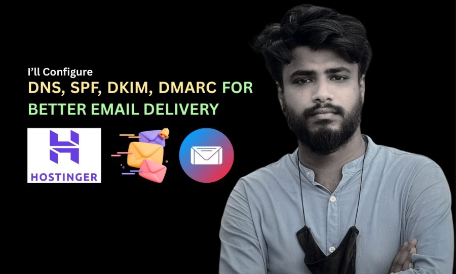 I will configure dns, spf, dkim, dmarc, for better email delivery