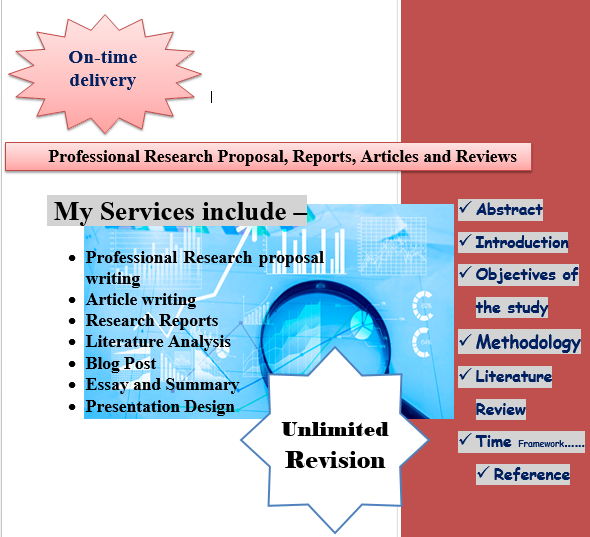 Write Professional Research/Thesis Proposal, Reports, Articles and Reviews