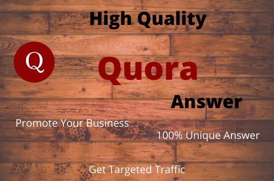 I Wil Do Promote Your Website 10 High Quality Quora Answer With Targeted Traffic
