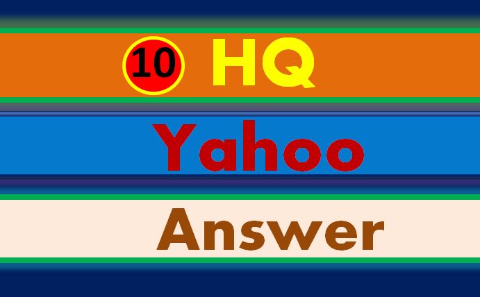 Create manually 10 yahoo answer question 