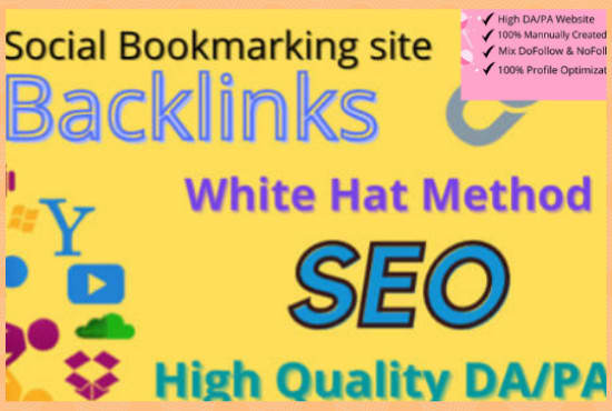 I will give you 50 social Bookmark Back-link