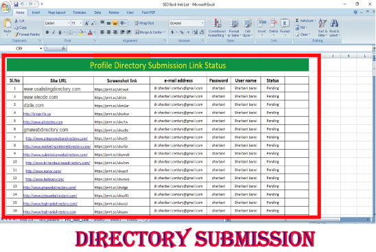 I will provide 150 manually directory submission backlinks 