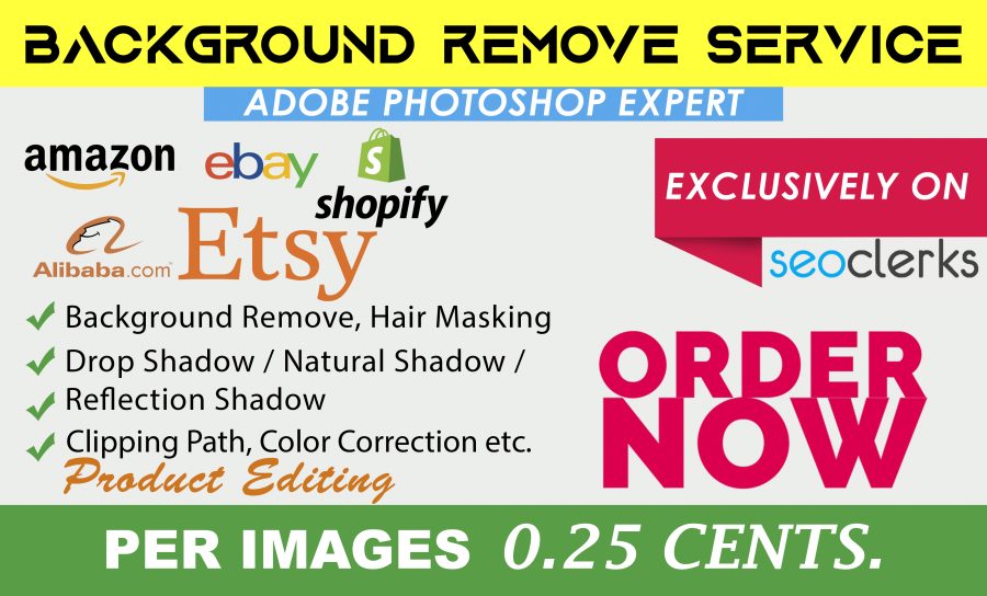 I will background removal, add shadow, resize image or product